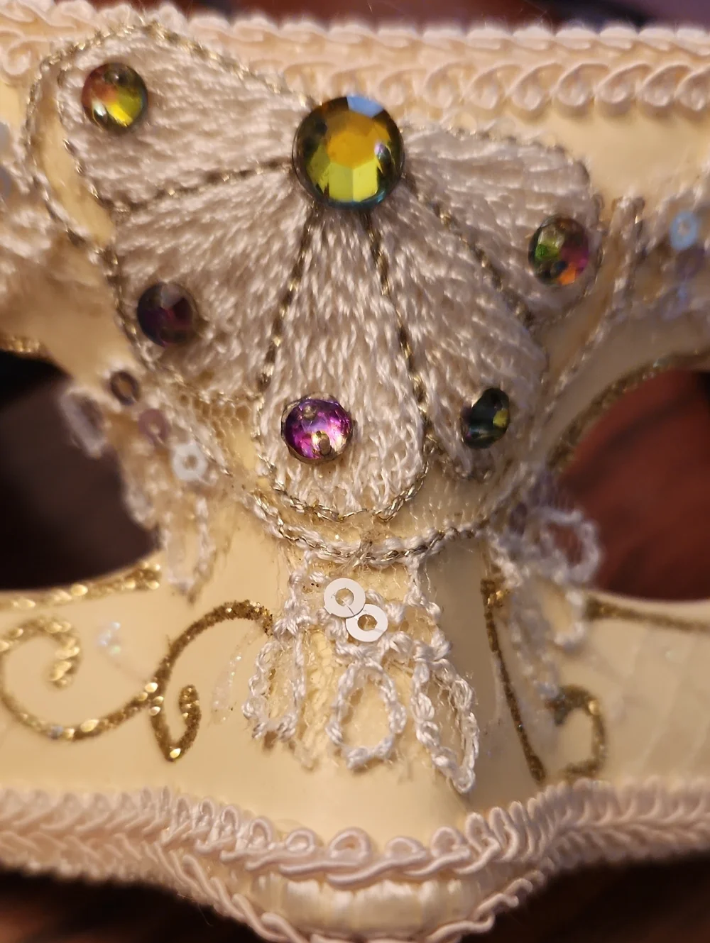 Mask With Sequins Halloqeen